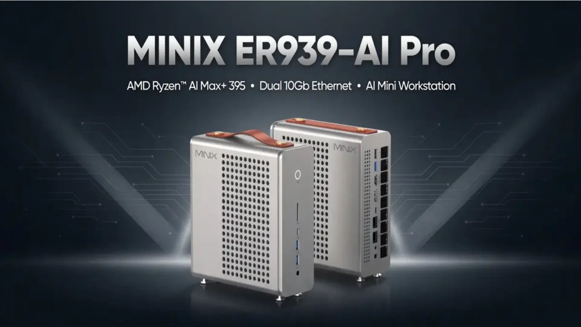 This AMD Ryzen AI Max+ 395 mini PC has 128GB RAM, metal feet, and even a vegan leather handle — because why not?