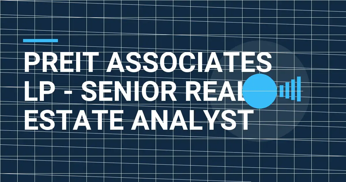 PREIT Associates LP - Senior Real Estate Analyst